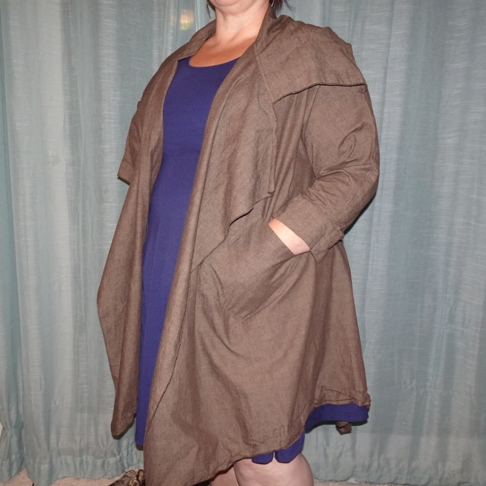 Baggy linen jacket